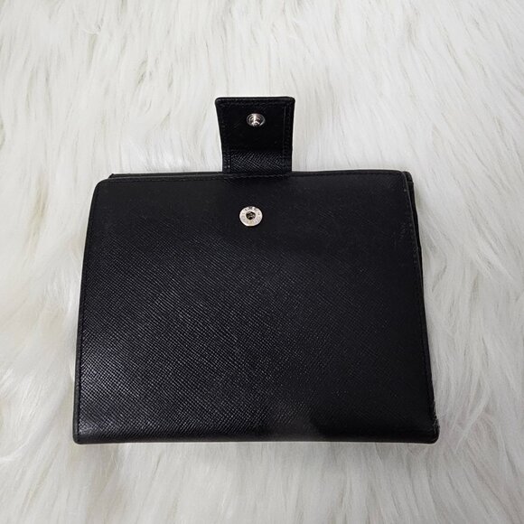 Prada Milano Saffiano Leather Compact Bifold Black Wallet - Picture 2 of 14